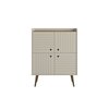 Manhattan Comfort Bogart Accent Cabinet in Off-White and Nature 255BMC10